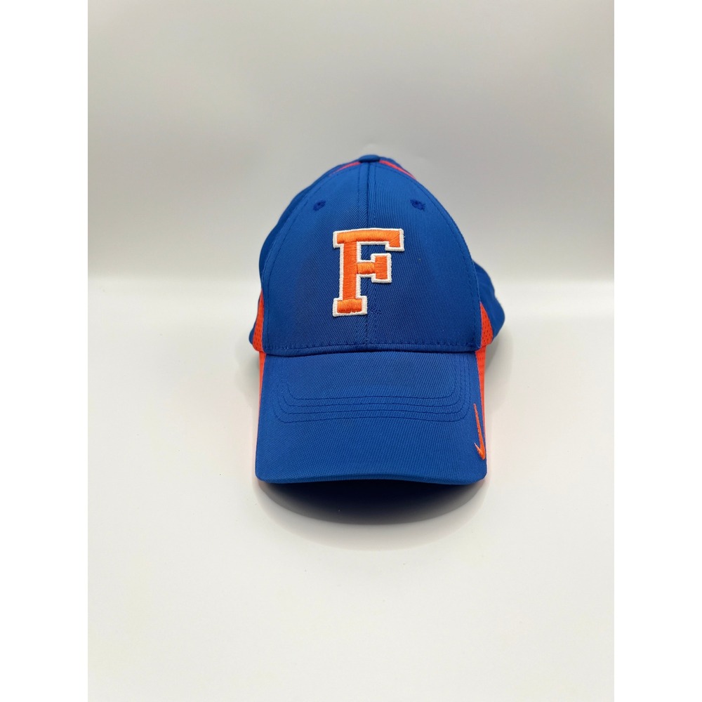 Nike Team Florida Gators Hat Blue Orange Mesh Panels Stretch Fit Cap M/L